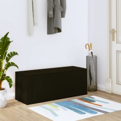 vidaXL Scarpiera a Muro Nero 100x35x38 cm in Legno ingegnerizzato