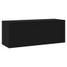 vidaXL Scarpiera a Muro Nero 100x35x38 cm in Legno ingegnerizzato