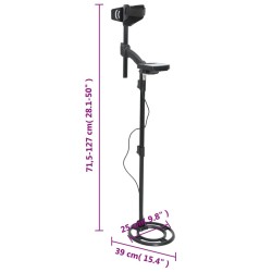 vidaXL Metal Detector con Regolazione Automatica 18 cm con Pinpoint