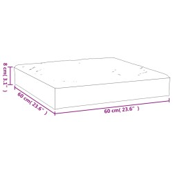 vidaXL Cuscino per Pallet Antracite 60x60x8 cm in Tessuto