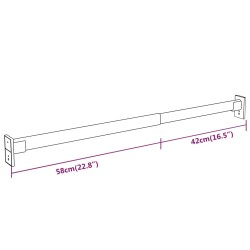 Aste Telescopiche per Armadi 4 pz Argento 58-100 cm