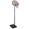 vidaXL Supporto per Pallacanestro Nero 282-352 cm Polietilene