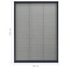 vidaXL Zanzariera Plissettata Finestre Alluminio Antracite 80x120 cm