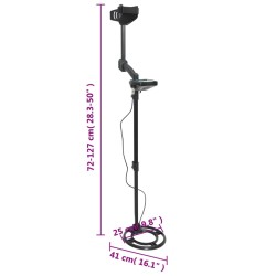 vidaXL Metal Detector 24 cm Profondità Ricerca Schermo LCD