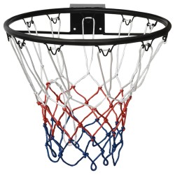 vidaXL Canestro da Basket Nero 45 cm Acciaio