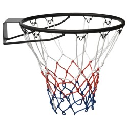 vidaXL Canestro da Basket Nero 45 cm Acciaio