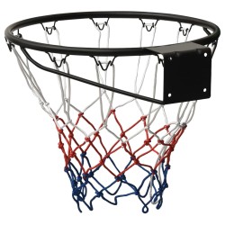 vidaXL Canestro da Basket Nero 45 cm Acciaio