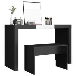 vidaXL Sgabello da Toeletta Nero 70x35x45 cm Legno ingegnerizzato