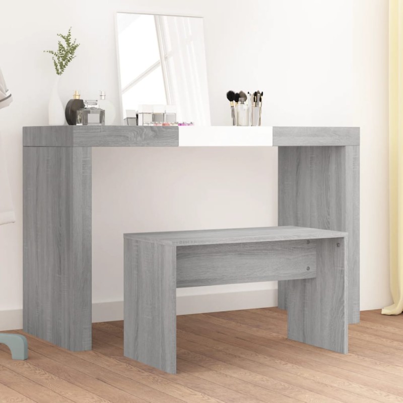 vidaXL Sgabello da Toeletta Grigio Sonoma 70x35x45cm Legno ingegnerizzato