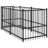 vidaXL Gabbia per Cani Nera 193,5x97x100 cm in Acciaio