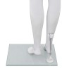 vidaXL Manichino Donna Figura Intera Base in Vetro 175cm Bianco Lucido