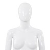 vidaXL Manichino Donna Figura Intera Base in Vetro 175cm Bianco Lucido