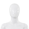 vidaXL Manichino Donna Figura Intera Base in Vetro 175cm Bianco Lucido