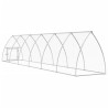 vidaXL Gabbia per Polli Argento 600x105x120 cm in Acciaio Zincato