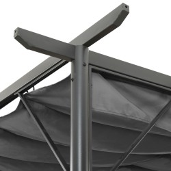 vidaXL Pergola con Tetto Retrattile Antracite 3x3m in Acciaio 180 g/m²