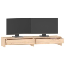 vidaXL Supporto per Monitor 100x27x15cm in Legno Massello di Pino