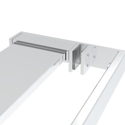 vidaXL Parete Doccia con Mensola Cromo 90x195cm Vetro ESG e Alluminio