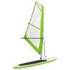 vidaXL Set Tavola Gonfiabile da SUP con Vela Verde e Bianco