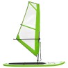 vidaXL Set Tavola Gonfiabile da SUP con Vela Verde e Bianco