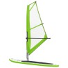 vidaXL Set Tavola Gonfiabile da SUP con Vela Verde e Bianco