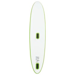 vidaXL Set Tavola Gonfiabile da SUP con Vela Verde e Bianco