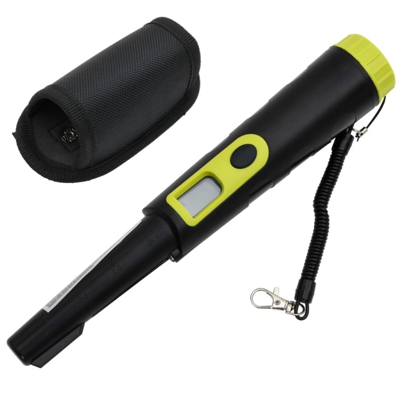 vidaXL Metal Detector Localizzatore con Schermo LCD Nero e Giallo