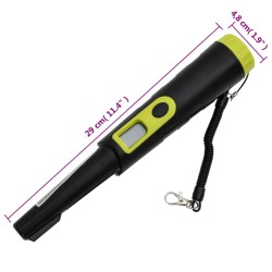 vidaXL Metal Detector Localizzatore con Schermo LCD Nero e Giallo