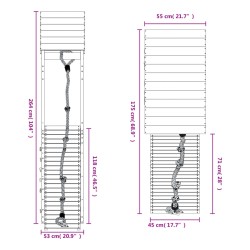 vidaXL Casetta con Arrampicata in Legno Massello di Douglas