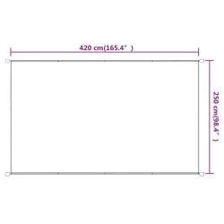    Paravento Verticale Tortora 250x420 cm in Tessuto Oxford