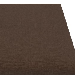   Pannelli Murali 12 pz Marrone 60x15 cm Tessuto 1,08 m²