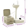 Set Toilette Portatile Campeggio Supporto Lavamani Tanica Acqua