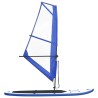 vidaXL Set Tavola Gonfiabile da SUP con Vela Blu e Bianco