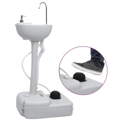 vidaXL Set Toilette da Campeggio Portatile e Supporto Lavamani