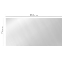 vidaXL Copertura per Piscina Argento 400x200 cm in PE