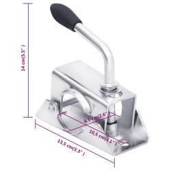 vidaXL Morsetto per Ruotino 13,5x6,5x14 cm Acciaio Zincato