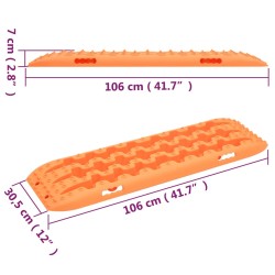 Tavole di Trazione 2 pz Arancioni 106x30,5x7 cm Nylon