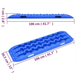 vidaXL Tavole di Trazione 2 pz Blu 106x30,5x7 cm Nylon