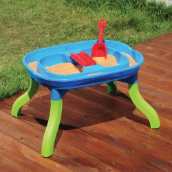 vidaXL Tavolo Sabbia e Acqua Bambini 3 in 1 67,5x52x38cm Polipropilene