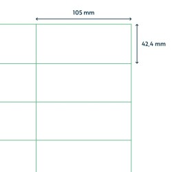 rillprint Etichette Autoadesive 105x42,4 mm 1000 Fogli Bianchi