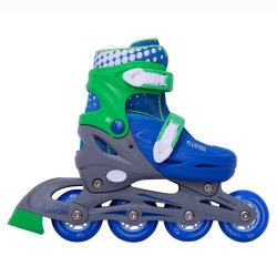 Street Rider Pattini in Linea Regolabili Blu Taglia 27-30