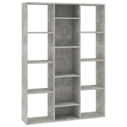    Libreria/Divisorio Grigio Cemento 100x24x140 cm in Multistrato