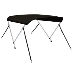 vidaXL Bimini di Prua con Tendalino 2 Archi Nero 148,5x133x104 cm