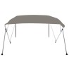 vidaXL Bimini di Prua con Tendalino 4 Archi Grigio 236x199x135 cm