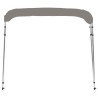 vidaXL Bimini di Prua con Tendalino 4 Archi Grigio 236x199x135 cm