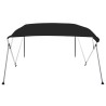 vidaXL Bimini di Prua con Tendalino 4 Archi Nero 236x199x135 cm