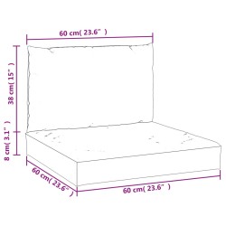 vidaXL Cuscini per Pallet 2 pz Neri in Tessuto Oxford