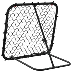 vidaXL Rimbalzatore da Calcio Regolabile Nera 84x73x60-80 cm Acciaio