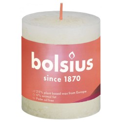 Bolsius Candele Rustiche a Colonna Shine 4 pz 80x68 mm Perla Delicato