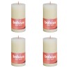 Bolsius Candele Rustiche a Colonna Shine 4 pz 130x68 mm Perla Delicato