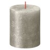 Bolsius Candele Pilastro Rustiche Shimmer 4 pz 80x68 mm Champagne